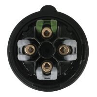 PCE CEE 16 A/400 V 4-pin Plug female Black - Turbo Terminal - screwless