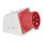 PCE CEE 16 A/400 V 5P Wallmount - male Red