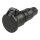 PCE Rubber Schuko Connector Female Schwarz