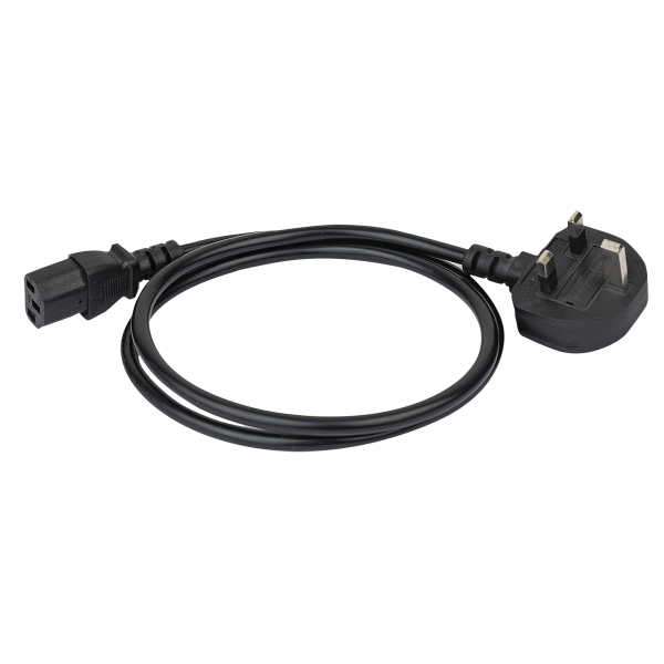 DAP UK BS13 to IEC C13 plug 3x 1.0 mm² 1 m