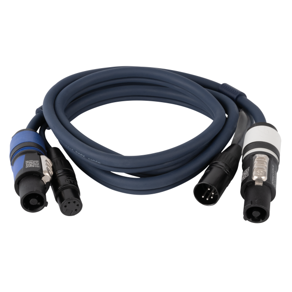 DAP FP18 Hybrid Cable - powerCON & 5-pin XLR - DMX / Power DMX & Strom - 150 cm