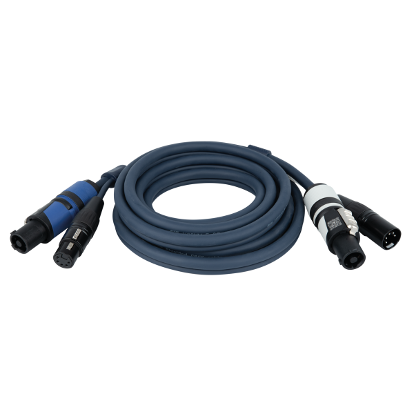 DAP FP18 Hybrid Cable - powerCON & 5-pin XLR - DMX / Power DMX & Strom - 3 m