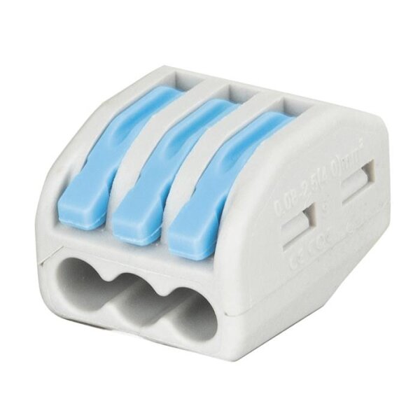 Showgear Cable Terminal - 3-way Blue Colour Coding