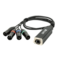 Showgear CS-4M/3 - 4-channel DMX shuttle snake via...