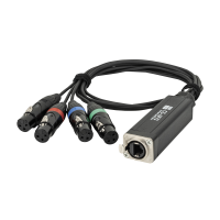 Showgear CS-4F/3 - 4-channel DMX shuttle snake via...