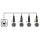 Showgear CS-4F/3 - 4-channel DMX shuttle snake via network cable 4-Kanal 3-Pin DMX (Female) auf RJ45 CAT (Female) Adapter