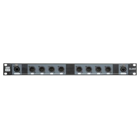 Showgear DS-24M/5 DMX Rack Split 8x 5-pin male XLR to 2x female RJ45 converter (4 universes per CAT cable)