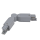 Artecta 3-Phase Corner Connector Silber (RAL9006)