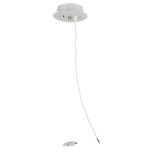 Artecta 3-Phase Ceiling Suspension Kit with 230V AC wire Weiß (RAL9003) - mit max. 1500mm Stahldraht