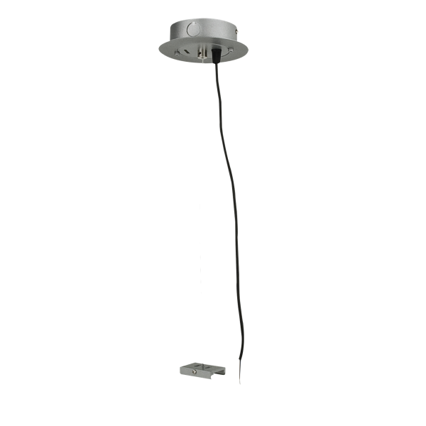 Artecta 3-Phase Ceiling Suspension Kit with 230V AC wire Silber (RAL9006) - mit max. 1500mm Stahldraht