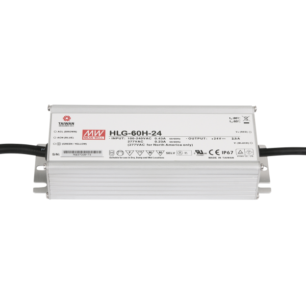 Meanwell LED Power Supply 60 W/24 V DC MEAN WELL HLG-60H-24