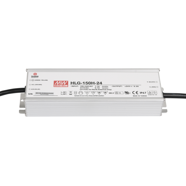 Meanwell LED Power Supply 150 W/24 V DC MEAN WELL HLG-150H-24