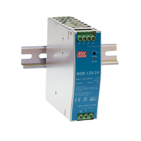 Meanwell DIN Rail Power Supply 120 W/24 V DC Mean Well NDR-120-24