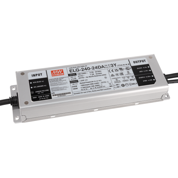 Meanwell LED Power Supply IP67 240 W/24 V Dali Meanwell ELG-240-V-24DA 3Y