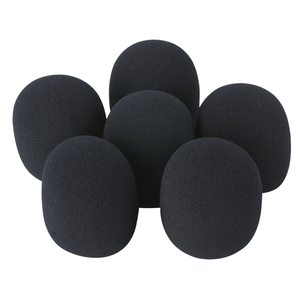 Showgear DWS-66 - Mic. Wind Screen Set Windschutzscheibenset für Mikrofon, sechs Teile, schwarz