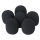 Showgear DWS-66 - Mic. Wind Screen Set Windschutzscheibenset für Mikrofon, sechs Teile, schwarz