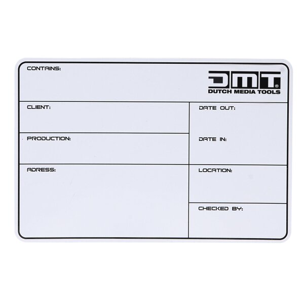 DMT Magnetic Flight Case Label With 3M tape and marker