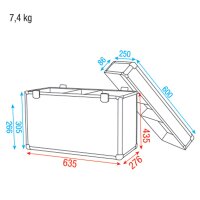 Showtec Case for 2x Phantom 65 Value Line - with accessory compartment