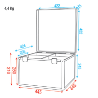 Showgear Case for 4x LED Par 56 Value Line - with elastic hook and loop straps