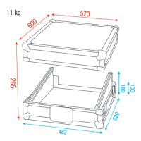 Showgear 19" Live Mixer Case 19" Live-Mischercase