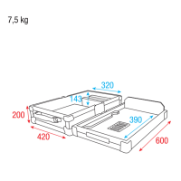 Showgear Case for Denon SC-5000 With space for cables