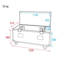 Showtec Case for 8x Pulse Pixel Bar 16 With accessory compartment