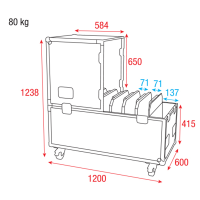 DMT Case for 8x DMT Premiere Series Premium Line - vertikales Stapeln