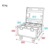 Showtec Charger Case for 6x EventSpot 1600 Q4 With accessory compartment and built-in charger