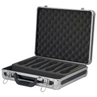 Showgear Case for 7 Microphones With accessory compartment and preformed foam