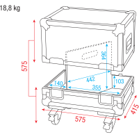 DAP Case for 2x M10 monitor Flight Case