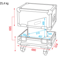 DAP Case for 2x M15 monitor Flight Case