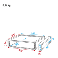 Showgear Double Door Case 2U