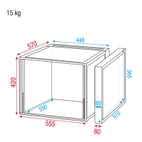Showgear Double Door Case 8HE