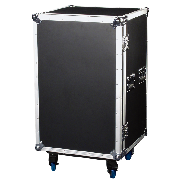 Showgear Drawer Case 16U Multi-purpose - swivel castors with break