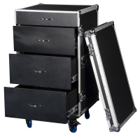 Showgear Drawer Case 16U Multi-purpose - swivel castors with break
