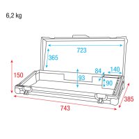 Showtec Case for ColorCue 4 With accessory compartment