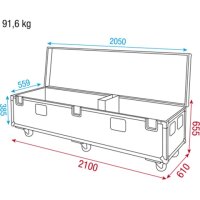 Wentex Pipe & Drape Case 45 cm base For up to 21 m wide