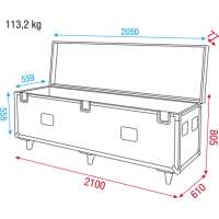 Wentex Pipe & Drape Case 60 cm base Für Breiten bis zu 21 m