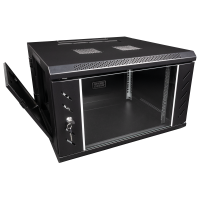 Showgear RCA-WMH-6 6U 19" Patch Panel Rack, Wandmontage, aufklappbare Rückseite