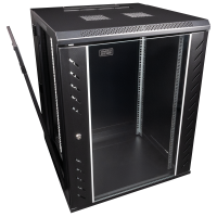 Showgear RCA-WMH-15 15U 19" Patch Panel Rack, Wandmontage, aufklappbare Rückseite