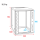 Showgear RCA-WMH-15 15U 19" Patch Panel Rack, Wandmontage, aufklappbare Rückseite