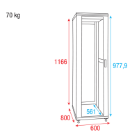 Showgear RCA-FSM-22 22 U Netzwerkschrank mit Gittertür