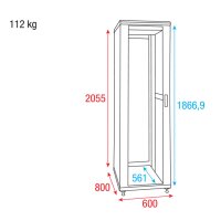 Showgear RCA-FSM-42 42 HE Netzwerkschrank mit Gittertür