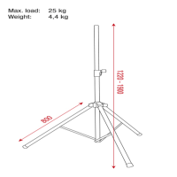 Showgear Speaker Stand Set Incl. Carrying Bag
