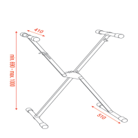 Showgear Keyboard Stand Ein Rahmen, abnehmbarer...