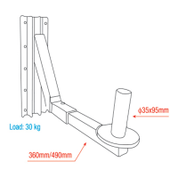 Showgear Adjustable Speaker Bracket 35 mm Max load 30 kg