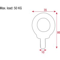 Showgear Speaker Hanging Eye Ring 10 mm