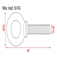 Showgear Speaker Hanging Eye Ring 10 mm