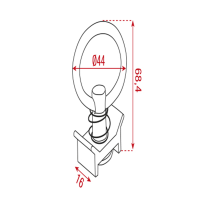 Showgear Single Point Flying Stud