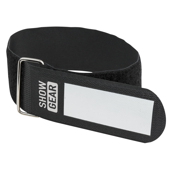 Showgear Hook and Loop Fastener 500 x 50 mm - Black - Set of 10